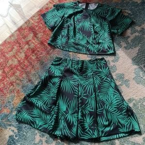 Monif C Palm Breeze Skirt and Top
